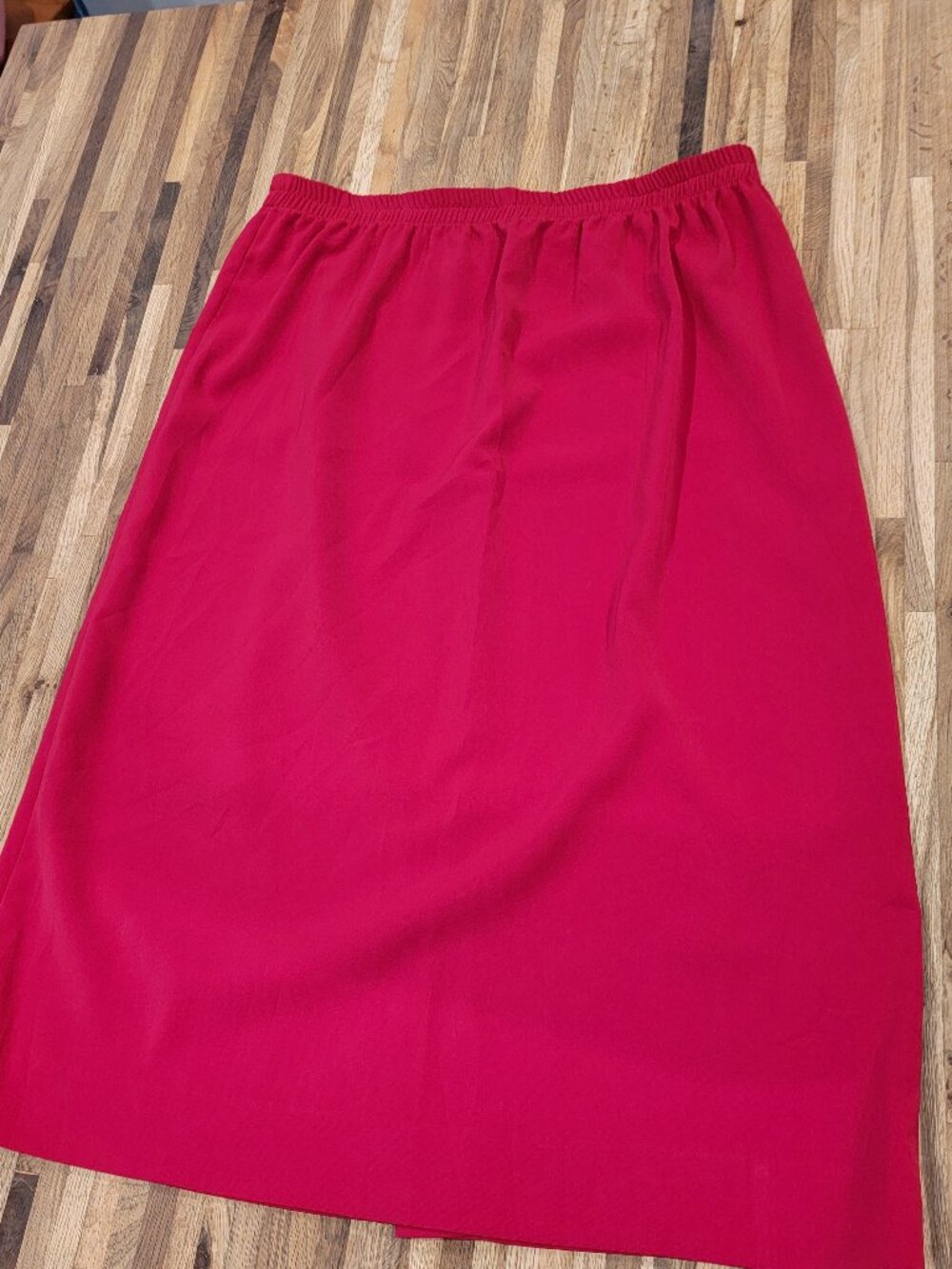 Victoria Morgan Vintage Cherry Red Midi Skirt